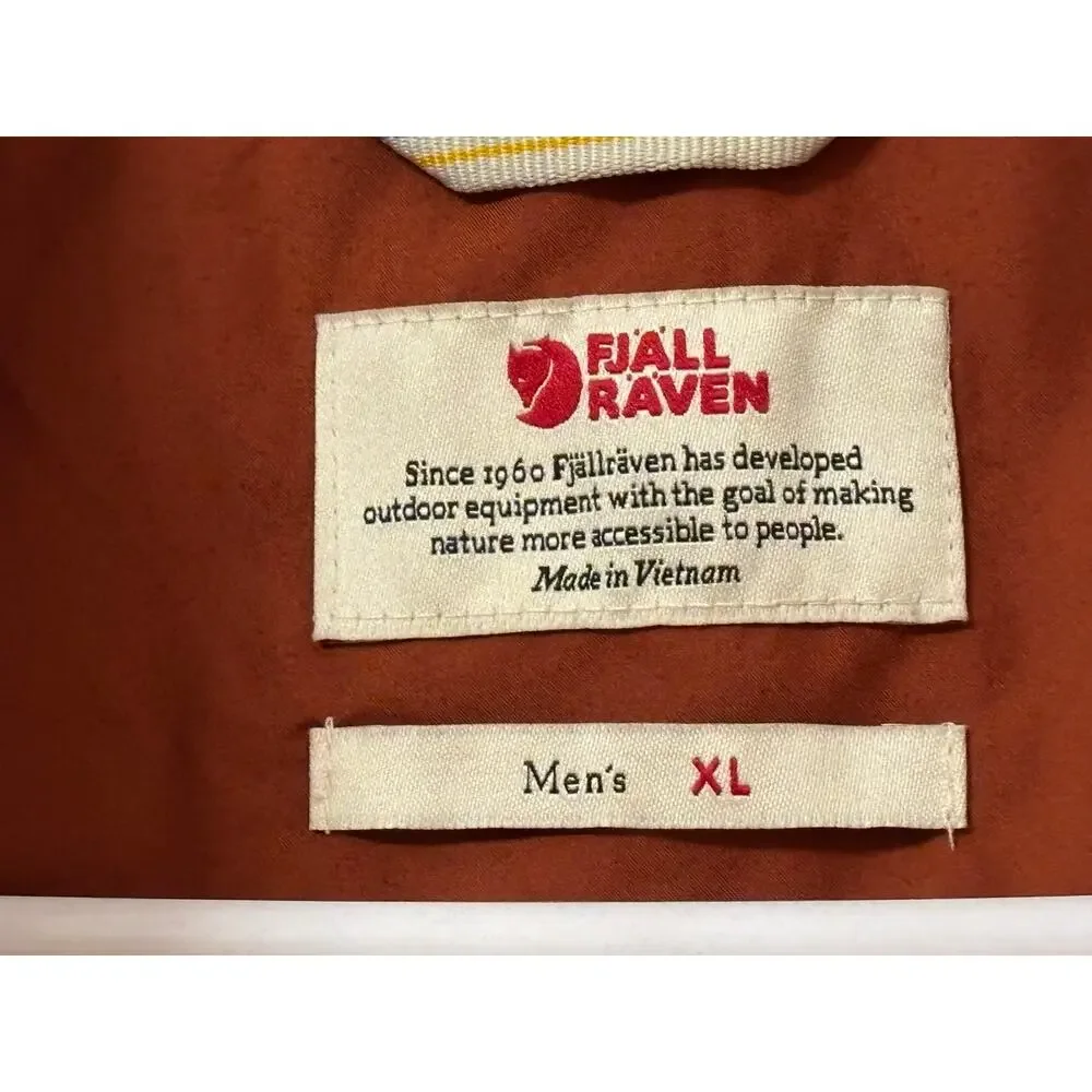 Fjallraven Greenland Down Liner Vest Men's XL Autumn Leaf Puffer Orange 82973